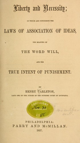 Cover for Liberty and necessity