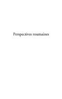Cover for Perspectives roumaines