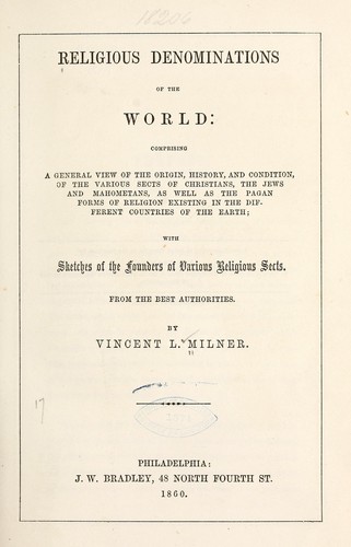 Cover for Religious denominations of the world