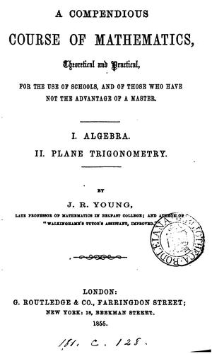 Cover for A compendious course of mathematics, theoretical and practical