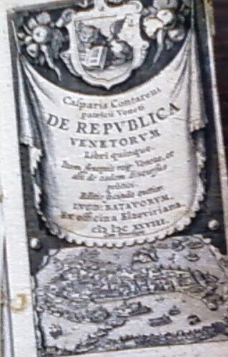 Cover for Casparis Contareni ... De republica Venetorum