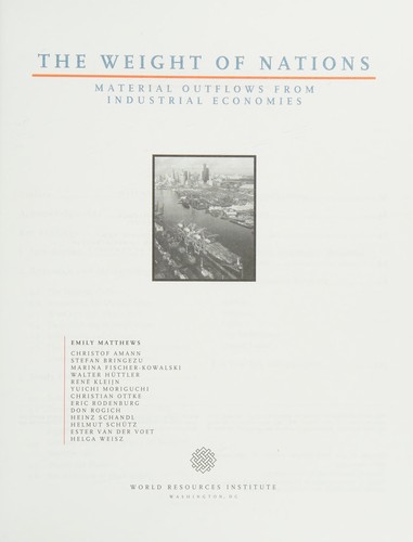Cover for The Weight of Nations 