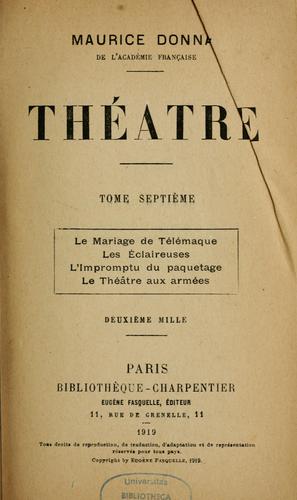 Cover for Théâtre