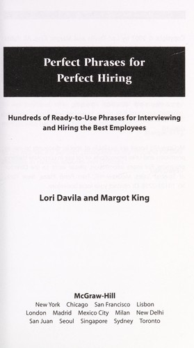 Cover for Perfect phrases for perfect hiring