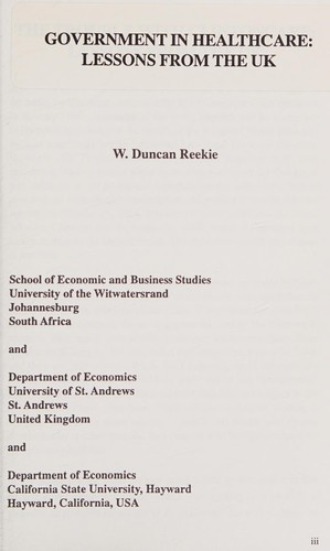 Cover for Government in healthcare