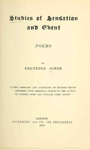Cover for Studies of sensation and event