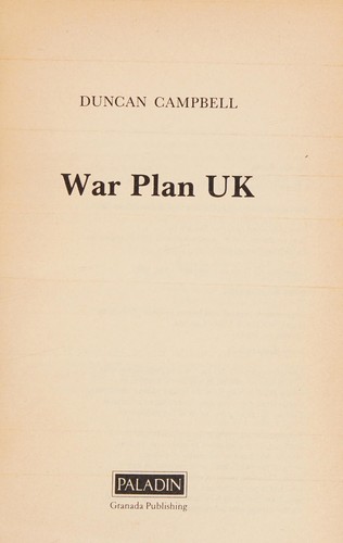 Cover for War plan UK