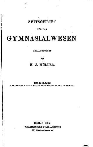 Cover for Sokrates: Zeitschrift für das Gymnasialwesen