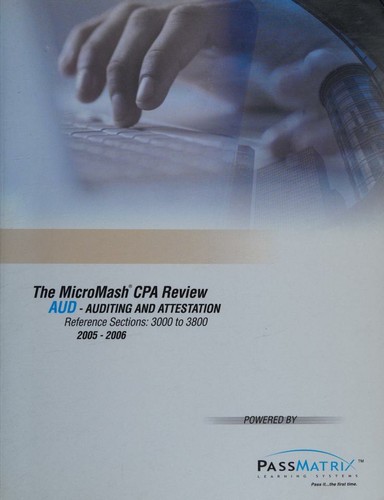 Cover for Exammatrix/ Micromash Cpa Exam Review (Reference Sections 3000 - 3800, Aud- Auditing and Attestation)