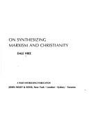 Cover for On synthesizing Marxism and Christianity