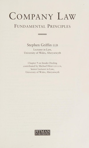 Cover for Company Law