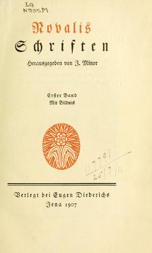 Cover for Schriften