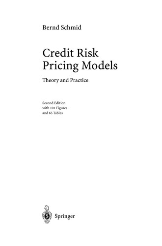 Cover for Credit risk pricing models