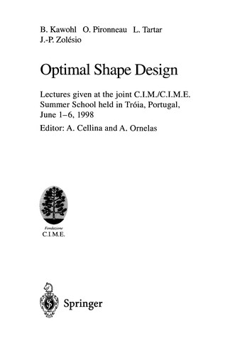 Cover for Optimal shape design