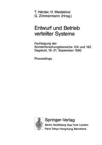 Cover for Entwurf und Betrieb verteilter Systeme