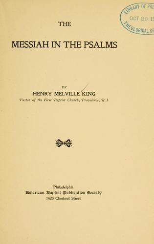 Cover for The Messiah in the Psalms
