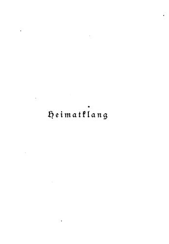 Cover for Heimatklang