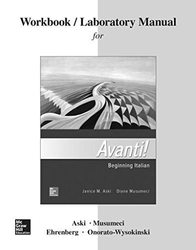 Cover for Workbook/Laboratory Manual for Avanti!