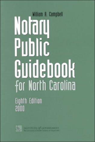 Cover for Notary public guidebook for North Carolina