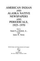 Cover for American Indian and Alaskan native newspapers and periodicals