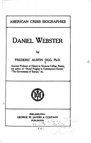 Cover for Daniel Webster