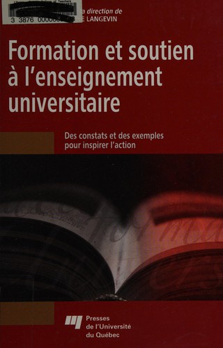 Cover for Formation et soutien à l'enseignement universitaire