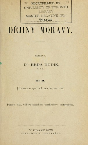 Cover for Djiny Moravy