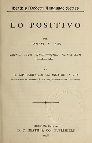 Cover for Lo positivo
