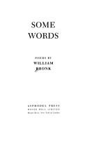 Cover for Some words