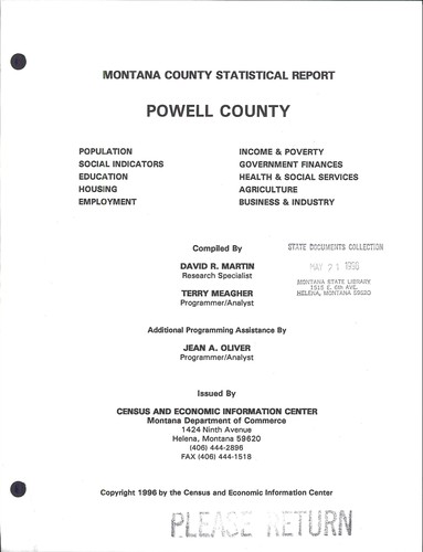 Cover for Powell County