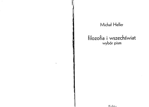 Cover for Filozofia I Wszechswiat