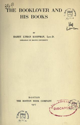 Cover for The booklover and his books