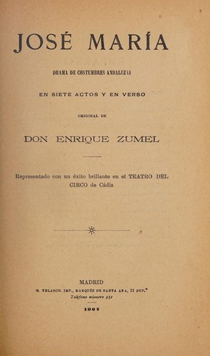 Cover for José María