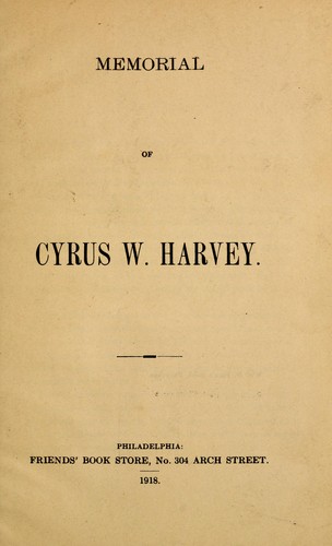 Cover for Memorials