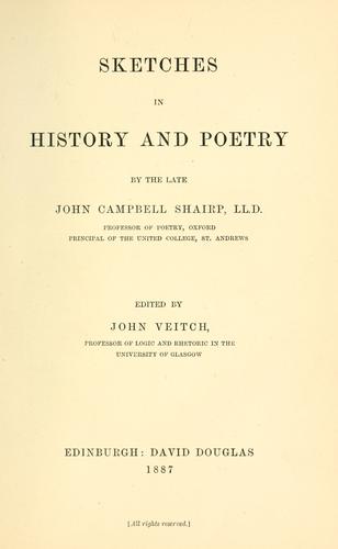 Cover for Sketches in history and poetry