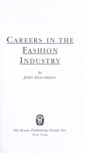 Cover for Careers in the fashion industry