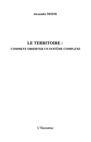 Cover for Le territoire