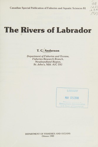 Cover for The rivers of Labrador