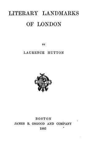 Cover for Literary landmarks of London