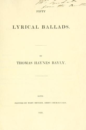 Cover for Fifty lyrical ballads.