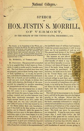 Cover for National colleges