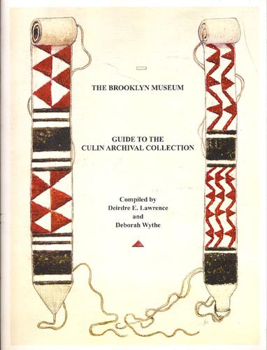 Cover for Guide to the Culin Archival Collection