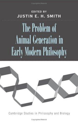 Cover for The problem of animal generation in early modern philosophy