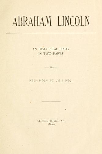 Cover for Abraham Lincoln