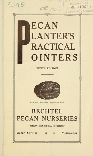 Cover for Pecan planter's practical pointers