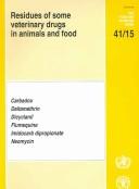 Cover for Residues of some veterinary drugs in animals and food