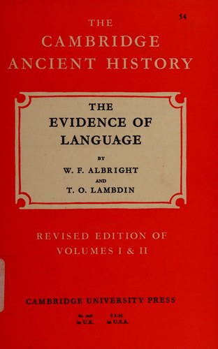 Cover for The evidence of language
