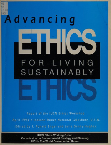 Cover for Advancing ethics for living sustainably