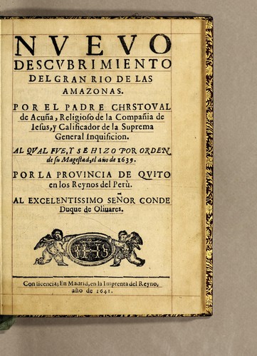 Cover for Nuevo descubrimiento del gran rio de las Amazonas