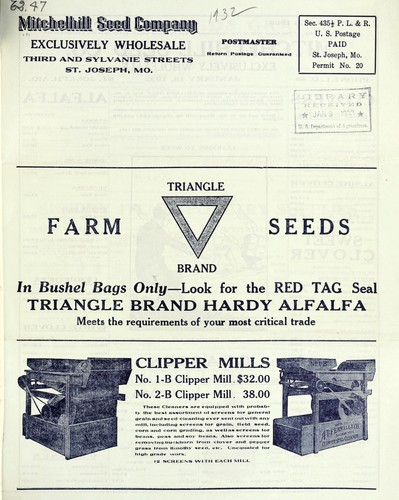 Cover for Mitchelhill Seed Co. exclusively wholesale